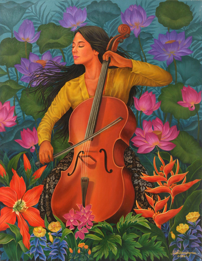 'Beautiful Symphony' (2021) - Acrylic Garden Painting on Canvas (2021)