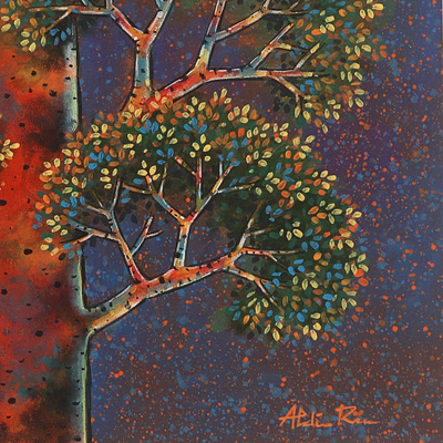'El Protector' - Pintura de árbol firmada sobre lienzo