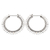 Sterling silver hoop earrings, 'Circle of Memory' - Hand Crafted Sterling Silver Hoop Earrings thumbail