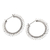 Sterling silver hoop earrings, 'Circle of Memory' - Hand Crafted Sterling Silver Hoop Earrings (image 2b) thumbail