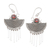 Garnet dangle earrings, 'Cool Wind in Red' - Handcrafted Garnet and Sterling Silver Dangle Earrings