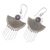 Amethyst dangle earrings, 'Cool Wind in Purple' - Hand Made Amethyst and Sterling Silver Dangle Earrings (image 2b) thumbail