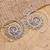 Amethyst drop earrings, 'Eternal Path in Purple' - Amethyst and Sterling Silver Drop Earrings from Bali (image 2) thumbail