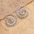 Garnet drop earrings, 'Eternal Path in Red' - Garnet and Sterling Silver Drop Earrings from Bali (image 2) thumbail