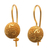 Gold-plated drop earrings, 'Golden Happiness' - Hand Made Gold-Plated Sterling Silver Drop Earrings thumbail