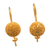 Gold-plated drop earrings, 'Golden Happiness' - Hand Made Gold-Plated Sterling Silver Drop Earrings (image 2b) thumbail