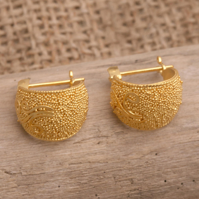 Gold-plated drop earrings, Youth Eternal
