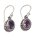 Amethyst dangle earrings, 'Soft Music in Purple' - Hand Made Sterling Silver and Amethyst Dangle Earrings thumbail