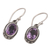 Amethyst dangle earrings, 'Soft Music in Purple' - Hand Made Sterling Silver and Amethyst Dangle Earrings (image 2b) thumbail
