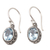 Blue topaz dangle earrings, 'Soft Music in Blue' - Handmade Sterling Silver and Blue Topaz Dangle Earrings thumbail