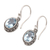 Blue topaz dangle earrings, 'Soft Music in Blue' - Handmade Sterling Silver and Blue Topaz Dangle Earrings (image 2b) thumbail