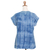 Hand-stamped cotton blouse, 'Ocean Spiral' - Hand-Stamped Cotton Blouse from Java (image 2d) thumbail