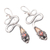 Gold-accented garnet dangle earrings, 'Red Rattlesnake' - Gold-Accented and Garnet Snake Dangle Earrings (image 2c) thumbail