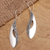 Sterling silver dangle earrings, 'Closing Time' - Handmade Sterling Silver Dangle Earrings (image 2) thumbail