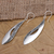 Sterling silver dangle earrings, 'Closing Time' - Handmade Sterling Silver Dangle Earrings (image 2b) thumbail