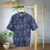 Men's cotton shirt, 'Tropical Vacation' - Men's Palm Tree-Patterned Cotton Shirt (image 2c) thumbail