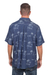 Camisa de algodón para hombre - Camisa de hombre en algodón con estampado de palmeras