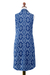 Hemdblusenkleid aus Baumwolle - Blaues Hemdblusenkleid aus 100 % Baumwolle mit geometrischem Muster