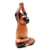 Wood statuette, 'Yoga Asana' - Suar Wood Yoga-Themed Cat Statuette (image 2c) thumbail