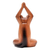 Wood statuette, 'Yoga Asana' - Suar Wood Yoga-Themed Cat Statuette