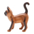 Wood statuette, 'Looking for Friends' - Hand Made Suar Wood Cat Statuette (image 2b) thumbail