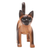 Wood statuette, 'Looking for Friends' - Hand Made Suar Wood Cat Statuette (image 2d) thumbail