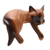Wood statuette, 'Sleeping Feline' - Sleeping Siamese Suar Wood Cat Statuette (image 2b) thumbail