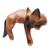 Wood statuette, 'Sleeping Feline' - Sleeping Siamese Suar Wood Cat Statuette (image 2c) thumbail