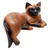 Wood statuette, 'Overthinking Cat' - Signed Suar Wood Cat Statuette from Bali (image 2c) thumbail