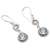 Blue topaz dangle earrings, 'Sparkling Ice' - Hand Crafted Blue Topaz Dangle Earrings (image 2c) thumbail