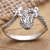 Sterling silver cocktail ring, 'Pebbled Snake' - Sterling Silver Snake-Themed Cocktail Ring (image 2) thumbail