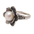 Cultured pearl cocktail ring, 'Glowing Glam' - Cultured Pearl Floral Motif Cocktail Ring (image 2d) thumbail