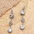 Blue topaz dangle earrings, 'Double Act in Blue' - Blue Topaz and Sterling Silver Dangle Earrings