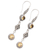 Citrine dangle earrings, 'Double Act in Yellow' - Citrine and Sterling Silver Dangle Earrings