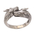 Men's sterling silver wrap ring, 'Dragon Romance' - Men's Sterling Silver Dragon Ring thumbail