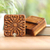 Decorative wood puzzle box, 'Gifted' - Handcrafted Decorative Suar Wood Box (image 2b) thumbail