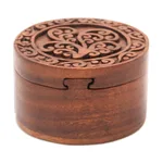 Wood puzzle box, 'Natural Beauty' - Decorative Suar Wood Puzzle Box from Bali