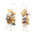 Sterling silver and gold plated  dangle earrings, 'Golden Life' - Sterling Silver and 22k Gold Plated Brass Dangle Earrings