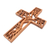 Wood relief panel, 'Blessed Cross' - Handmade Suar Wood Cross Relief Panel (image 2c) thumbail