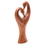 Wood sculpture, 'Swan Romance' - Romantic Suar Wood Swan Sculpture (image 2b) thumbail