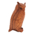 Holzskulptur, 'Wachsame Augen' - Handgeschnitzte Eulenskulptur aus Suarholz
