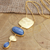 Gold-plated kyanite pendant necklace, 'Body and Soul' - Gold-Plated Kyanite Pendant Necklace from Bali (image 2) thumbail