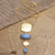 Gold-plated kyanite pendant necklace, 'Body and Soul' - Gold-Plated Kyanite Pendant Necklace from Bali (image 2b) thumbail