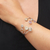 Multi-gemstone cuff bracelet, 'Colorful Lady' - Handmade Blue Topaz and Amethyst Cuff Bracelet (image 2d) thumbail