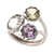 Multi-gemstone wrap ring, 'Lollipop Trio' - Hand Crafted Amethyst and Lemon Quartz Wrap Ring thumbail