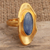 Gold-plated kyanite cocktail ring, 'Bluest Eye' - Gold-Plated Kyanite Cocktail Ring from Bali (image 2) thumbail