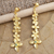 Gold-plated peridot dangle earrings, 'Golden Spring' - Gold-Plated Peridot Floral-Motif Dangle Earrings (image 2) thumbail