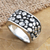 Men's sterling silver cocktail ring, 'Charcoal Shine' - Men's Sterling Silver Cocktail Ring from Bali (image 2) thumbail