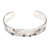Men's crystal cuff bracelet, 'Hang With Me' - Men's Sterling Silver and Black Crystal Cuff Bracelet thumbail