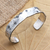 Men's crystal cuff bracelet, 'Hang With Me' - Men's Sterling Silver and Black Crystal Cuff Bracelet (image 2b) thumbail